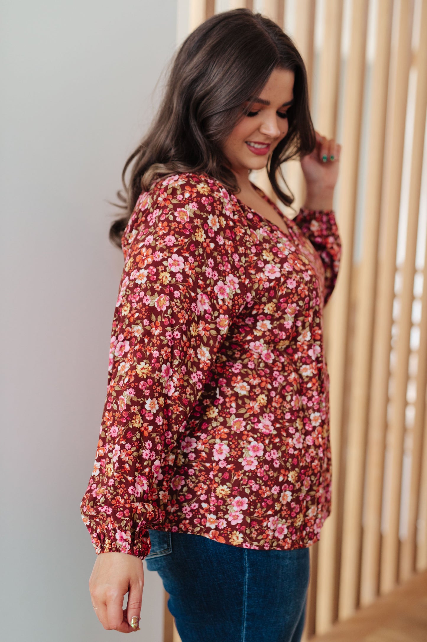 Sunday Afternoon Blouse in Rust Floral