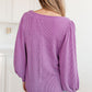 Purple Princess Balloon Sleeve Top