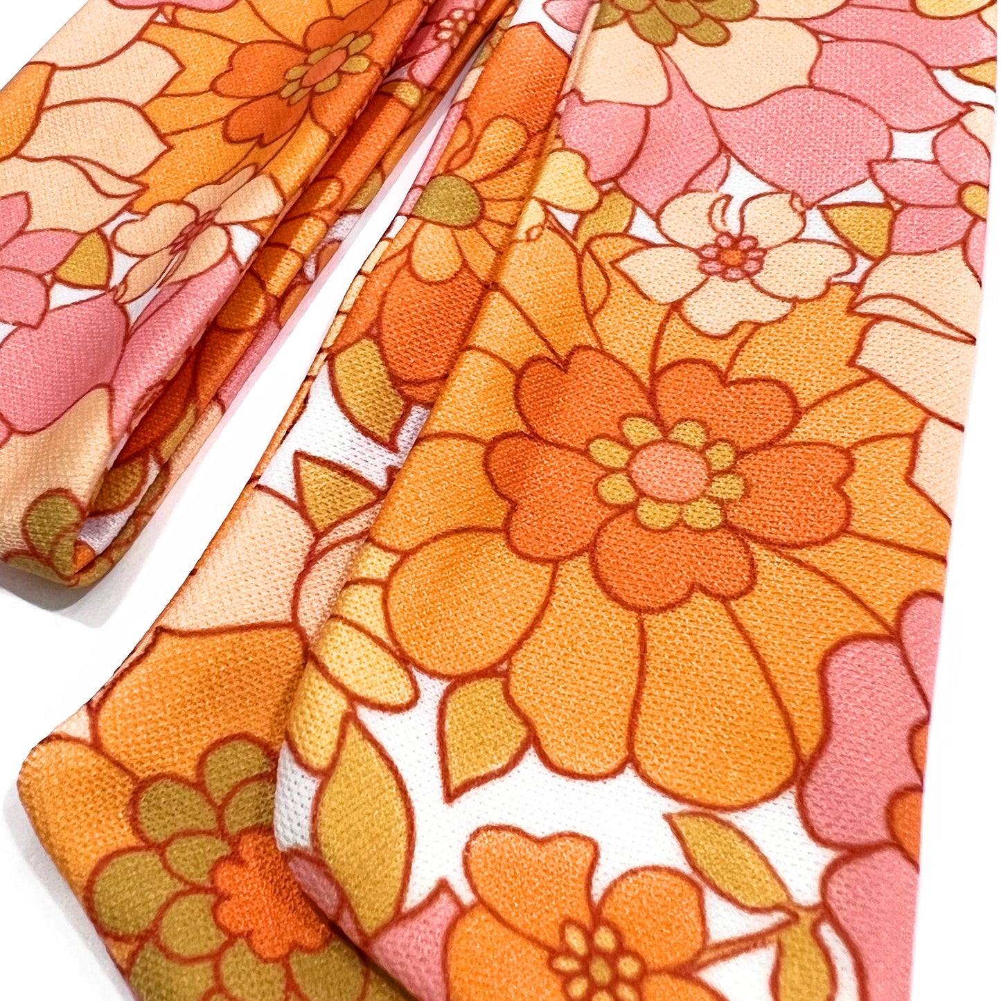 THE HEADBAND in Grandma’s Pink & Orange Floral