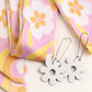THE BEST EARRINGS/HEADBAND in California Dreaming + White Leather Flower Drops/ Statement Accessories