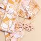 THE BEST EARRINGS/HEADBAND in Nude Blush Pink Retro Floral + Daisy Hoops/ Statement Accessories