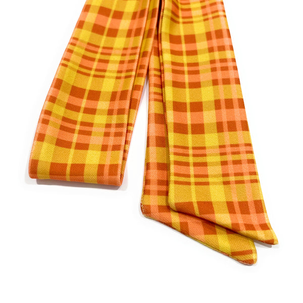 THE HEADBAND in 70’s Orange Plaid
